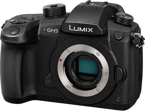 PANASONIC LUMIX GH5 Body 4K Mirrorless Camera, 20.3 Megapixels, Dual I.S. 2.0, 4K 422 10-bit, Full Size HDMI Out, 3 Inch Touch LCD, DC-GH5KBODY (USA Black) (Renewed) in Kuwait