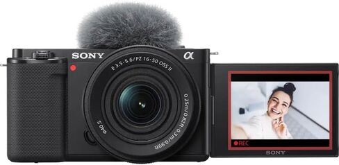 Sony ZVE10KB 16-50mm Vlog Camera with Interchangeable Lens - Black (Renewed) in Kuwait