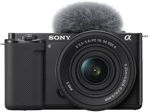 Sony ZVE10KB 16-50mm Vlog Camera with Interchangeable Lens - Black (Renewed) in Kuwait