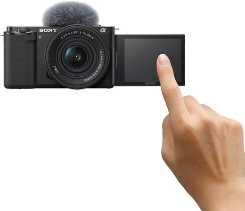 Sony ZVE10KB 16-50mm Vlog Camera with Interchangeable Lens - Black (Renewed) in Kuwait
