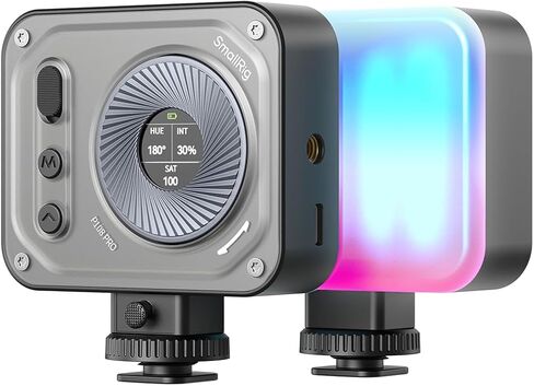 SMALLRIG P108 Neo Mini RGBWW Video Light, Portable Camera Light for Photography, Cold Shoe Light, CRI95+, 2700K-6500K, 1500mAh Battery, Fill Light Accessories for Content Creator, Nebula Gray - 5821 in Kuwait