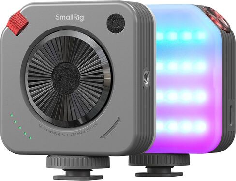 SMALLRIG P108 Neo Mini RGBWW Video Light, Portable Camera Light for Photography, Cold Shoe Light, CRI95+, 2700K-6500K, 1500mAh Battery, Fill Light Accessories for Content Creator, Nebula Gray - 5821 in Saudi Arabia