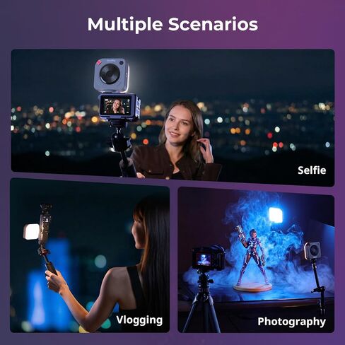 SMALLRIG P108 Neo Mini RGBWW Video Light, Portable Camera Light for Photography, Cold Shoe Light, CRI95+, 2700K-6500K, 1500mAh Battery, Fill Light Accessories for Content Creator, Nebula Gray - 5821 in Saudi Arabia