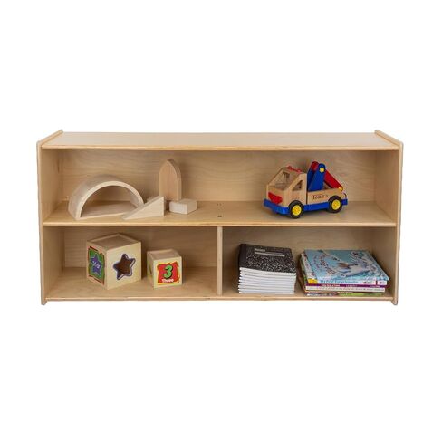 Contender Kids Storage Organizer for Toys, Games, Art, and Books, 2 Shelves, Wood Furniture for Toddlers, Children, Daycare, Classroom, 47-inch Width in Kuwait