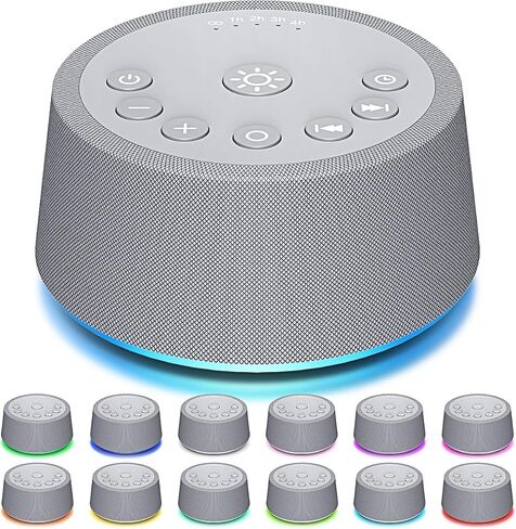 SoundLegend Sleep White Noise Sound Machines 32-Level Volume 30 Sounds 12 Colors Light 5 Timers Adjustable Light Brightness Compact for Everyone Travel Gift Memory Function in Kuwait