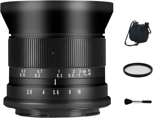 7artisans 12mm F2.8 II APS-C 100° Wide Angle Large Aperture Fixed Focus Manual Lens for Sony E NEX Mount Cameras A6300 A6400 A7R A7RII A7RIII A7RIV A7MII in Kuwait