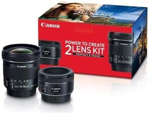 Canon Portrait and Travel Two Lens Kit with 50mm f/1.8 and 10-18mm Lenses in Kuwait