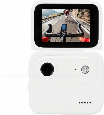 Diyeeni Multi-Functional Flip Screen Action Camera, 4K HD 143° Wide Angle Anti Shake Sports Camera, 800mAh Battery Flip Screen Thumb Action Camera with 360° Panorama for Cycling Selfie Outdoor in Kuwait
