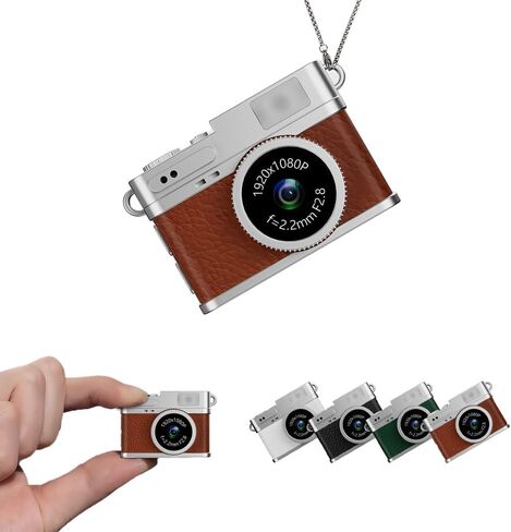 Retro Mini Digital Video Keychain Camera Small bodycam 1080P HD Video Go Cam 0.96" IPS Screen 4 Colors Type-C Pro17g 8GB Pocket Video Recorder for Travel Recording Gifts for Girls Stocking Stuffers in Kuwait