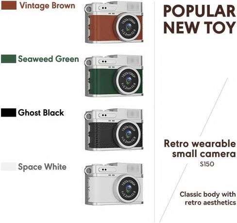 Retro Mini Digital Video Keychain Camera Small bodycam 1080P HD Video Go Cam 0.96" IPS Screen 4 Colors Type-C Pro17g 8GB Pocket Video Recorder for Travel Recording Gifts for Girls Stocking Stuffers in Kuwait
