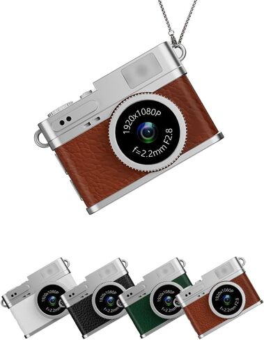 Retro Mini Digital Video Keychain Camera Small bodycam 1080P HD Video Go Cam 0.96" IPS Screen 4 Colors Type-C Pro17g 8GB Pocket Video Recorder for Travel Recording Gifts for Girls Stocking Stuffers in Kuwait