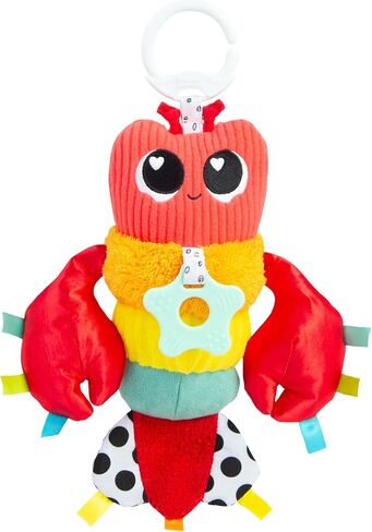 Lamaze Liam the Lobster Clip-On Sensory Baby Toy | High-Contrast Sensory Toy, Crinkle And Teether, Stroller And Car Seat Travel Toy, Ages 0 Months And Up in Kuwait
