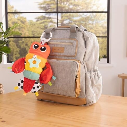 Lamaze Liam the Lobster Clip-On Sensory Baby Toy | High-Contrast Sensory Toy, Crinkle And Teether, Stroller And Car Seat Travel Toy, Ages 0 Months And Up in Kuwait