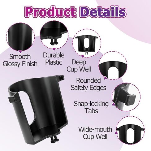 2 Pcs Cup Holder Replacement Compatible with Graco Tranzitions 3-in-1 | Durable, Easy to Install in Kuwait