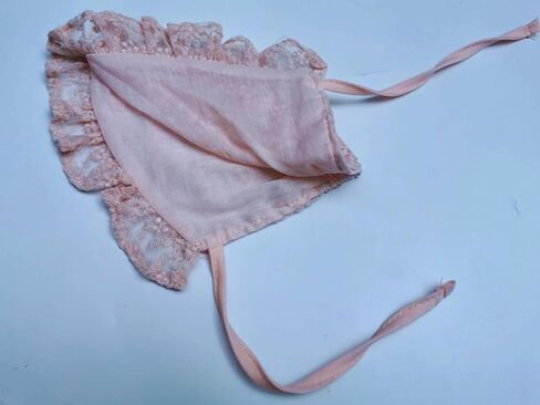Vintage Lace Baby Bonnet with Floral Embroidery Pink in Kuwait