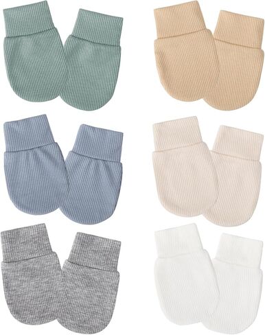 Newborn Baby Mittens No Scratch Elastic Wrist Gloves Infant Toddler Mittens for Baby Boy Girl 0-6 Months in Kuwait
