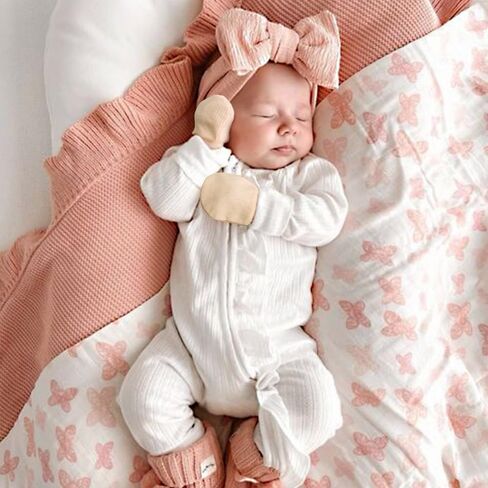 Newborn Baby Mittens No Scratch Elastic Wrist Gloves Infant Toddler Mittens for Baby Boy Girl 0-6 Months in Kuwait