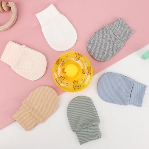 Newborn Baby Mittens No Scratch Elastic Wrist Gloves Infant Toddler Mittens for Baby Boy Girl 0-6 Months in Kuwait