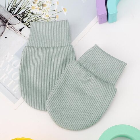 Newborn Baby Mittens No Scratch Elastic Wrist Gloves Infant Toddler Mittens for Baby Boy Girl 0-6 Months in Kuwait