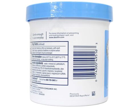 Desitin Rapid Relief Creamy Jar, 16-ounce, Relieves Diaper Rash Discomfort, New in Kuwait