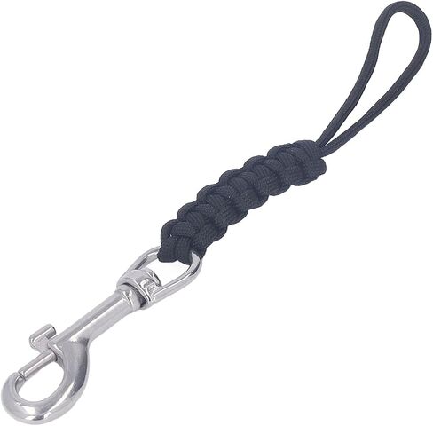 Diving Lanyard Multifunctional Strong Durable Underwater Camera Housing Carrying Lanyard for Diving Photography Stainless Steel 1x (Black) in Kuwait