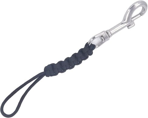 Diving Lanyard Multifunctional Strong Durable Underwater Camera Housing Carrying Lanyard for Diving Photography Stainless Steel 1x (Black) in Kuwait