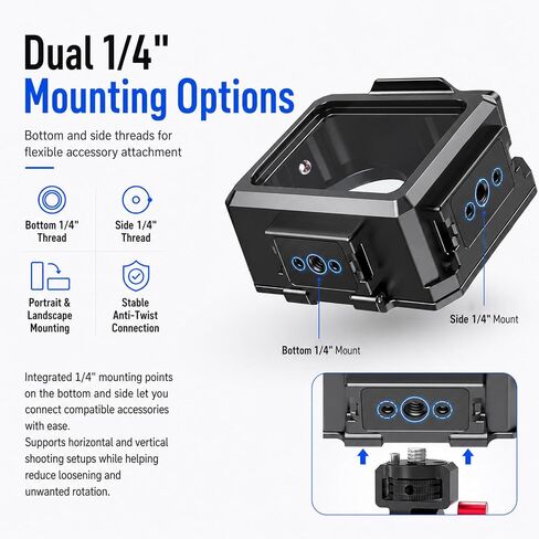 Aluminum OSMO Action 6 Dive Case, Underwater Waterproof 263FT/80M | Protective Housing Shell for DJI OSMO Action 6 Camera with Bracket Accessories in Kuwait