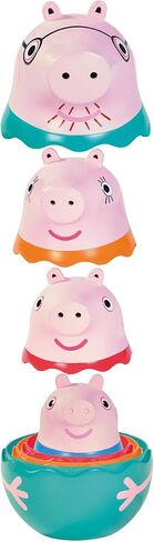 TOMY Toomies Peppa Pig - Peppa’s Nesting Family - Includes Peppa Pig, Mummy Pig, Daddy Pig and George - Nesting, Sorting & Pouring Toy - Ages 18 Months and Up in Kuwait