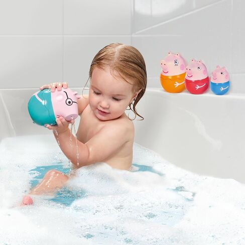 TOMY Toomies Peppa Pig - Peppa’s Nesting Family - Includes Peppa Pig, Mummy Pig, Daddy Pig and George - Nesting, Sorting & Pouring Toy - Ages 18 Months and Up in Kuwait