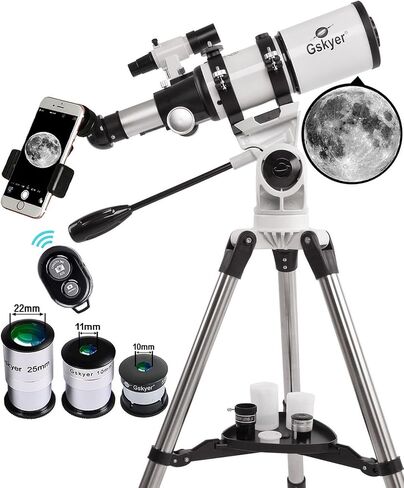Gskyer Telescope, Telescopes for Adults, 80mm AZ Space Astronomical Refractor Telescope Kids, Adults Astronomy, German Technology Scope in Kuwait