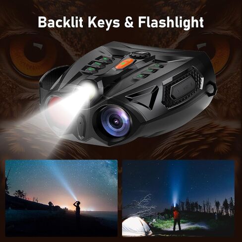 4K Night Vision Goggles with 4" Large Screen, 48MP Infrared Binoculars for Total Darkness, 10x Zoom & 2600ft Range, 5000mAh Rechargeable Battery, 32GB Card, Ideal for Hunting, Camping & Home Security in Kuwait