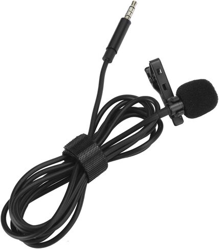Mobile Phone Microphone Lavalier Clipon HighFidelity MIC for Vlogging and Live Broadcasting 1.5m (Applicable to (3.5mm Headphone Jack)) in Kuwait