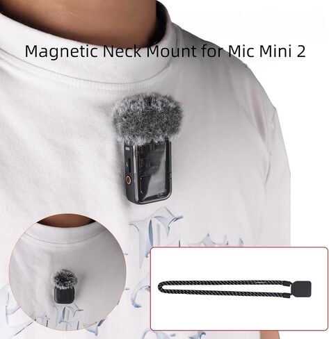 Magnetic Neck Strap for DJI Mic Mini 2/Mic 2 Transmitter Portable Magnetic Neck Mount Holder Adjustable Lanyard in Kuwait