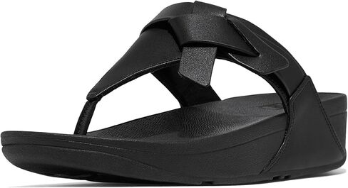 FitFlop Lulu Folded-Knot Leather Toe-Post Sandals in Saudi Arabia