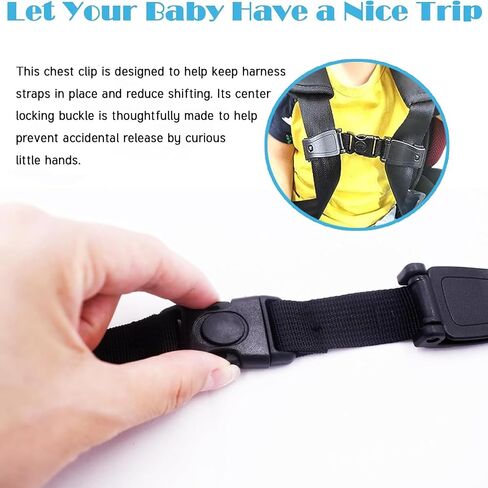 Seat Chest Harness Clip,Anti Escape Seat Strap Baby Harness Chest Clip,Baby Anti-Slip Safety Strap,for Baby Seats,Strollers,High Chairs,Baby Carrier,Schoolbags,Adjustable from 6.69"to 8.35" in Saudi Arabia