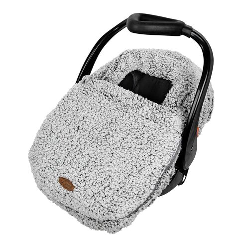 JJ Cole Winter Baby Car Seat Cover - Winter Car Seat Cover for Baby Seat or Stroller - Infant Car Seat Covers with Warm Sherpa Lining - Cuddly Gray in Kuwait