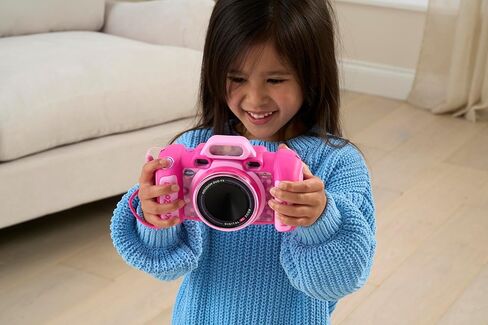 VTech KidiZoom Duo FX, Kids Camera with Colour Screen, 8MP, Photos, Selfies & Videos, AR Filters, 20 Games, 75 Photo & Video Effects, Filters & Frames, for Infants Aged 3, 4, 5, 6, 7 + Years, Pink in Kuwait