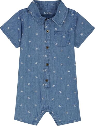 Calvin Klein baby-boys Woven Romper in Kuwait