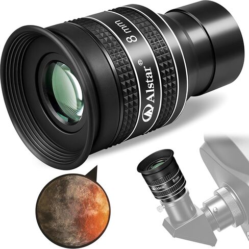 Alstar Telescope Eyepiece 58 Degree 4mm 1.25 Inch Wide Angle Eyepiece | Planetary Eyepiece, For Astronomic Telescopes & Filters Compatibility, 5 Element Fully Multi-Coated Lens, Telescope Accessory in Kuwait