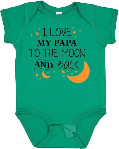 inktastic I Love My Papa To the Moon and Back Baby Bodysuit in Kuwait