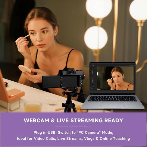 6K Digital Camera for Photography Autofocus, 2026 Upgraded 64MP WiFi Vlogging Camera for YouTube with 3" 180° Flip Screen 16X Zoom, 64GB SD Card & 2 Batteries Compact Travel Camera for Beginners Teens in Kuwait