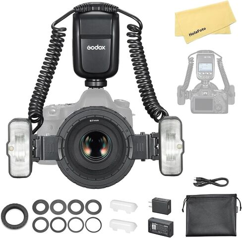 Godox MF-T76S MF-T76 S Macro Twin Flash for Sony Camera Flash Speedlight,76Ws 2.4G TTL 1/8000 HSS,LCD Display Adapter Rings,1.2s Recycle Time,550 Full Power Flash in Kuwait