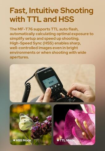 Godox MF-T76S MF-T76 S Macro Twin Flash for Sony Camera Flash Speedlight,76Ws 2.4G TTL 1/8000 HSS,LCD Display Adapter Rings,1.2s Recycle Time,550 Full Power Flash in Kuwait