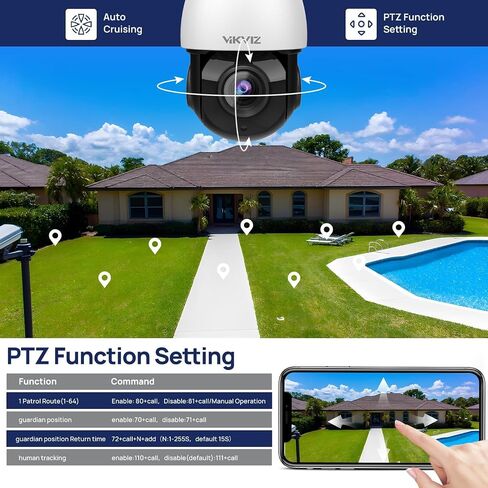 8MP 25X Optical Zoom PTZ POE Camera, Auto Tracking, 328ft IR Night Vision | 5.9-147.5mm Motorized Lens, Human Vehicle Detection, Patrol and Scan, Two-Way Talk, Up to 512GB, ON-VIF, PTZ-4825X-ISG in Kuwait