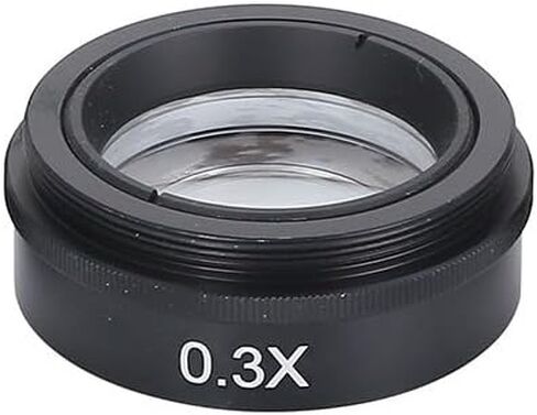 Barlow Auxiliary Objective Lens for Industry Video Microscope C-Mount Cameras 0.3X 0.35X 0.5X 0.75X 1X 2X Magnification Options 42mm Mounting Thread(0.3X) in Kuwait