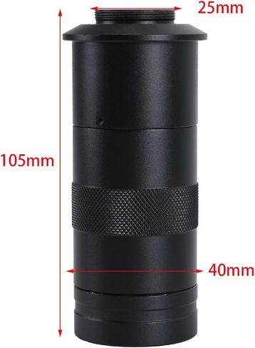 CS C-Mount Zoom Microscope Lens, 6.5:1 Adjustable Magnification Monocular Objective for Industrial VGA USB Video Camera, Electronic & Jewelry Inspection (8X-300X Range)(8X-130X) in Kuwait