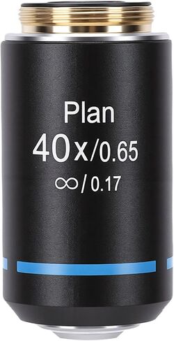 4X Plan Objective 20.2mm RMS | Biological Microscope Lens with High Transmittance, Aluminum Alloy Optical Glass (20X) in Kuwait
