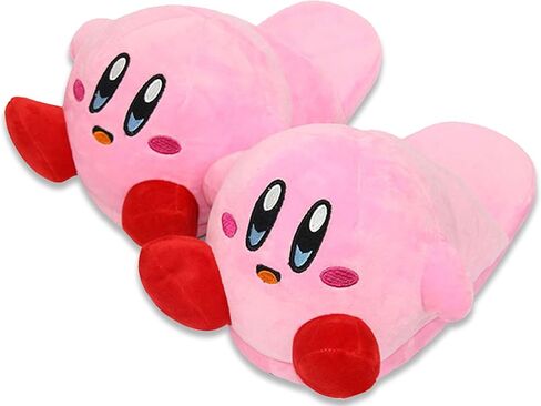 Roffatide Cartoon Cute Plush Open Back Floor Slippers Indoor Shoes Fuzzy Slippers with Rubber Sole for Women Pink in Kuwait