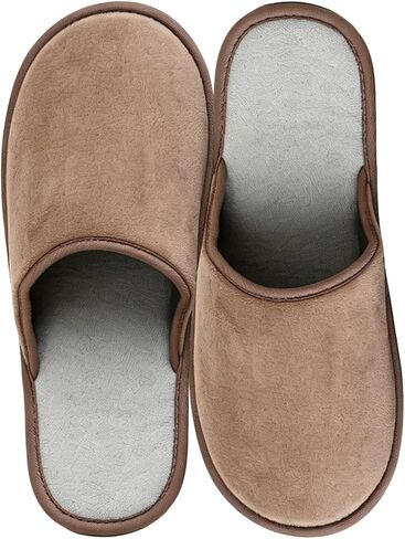 Women Men House Ultrathin Soft-lightweight Slient Quite Sole Non-slip Indoor Bedroom Bath Barefoot Slip on Non Disposable Washable Spa Slippers Shoes for Home Travel Guest Unisex in Kuwait