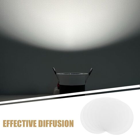 8pcs round PC Spotlight Cover Diffuser 5 Inch LED Light Diffuser Disk with Uniform Light Distribution and Easy Fitting for Drum Lampshades and Pendants in Room Setting in Kuwait
